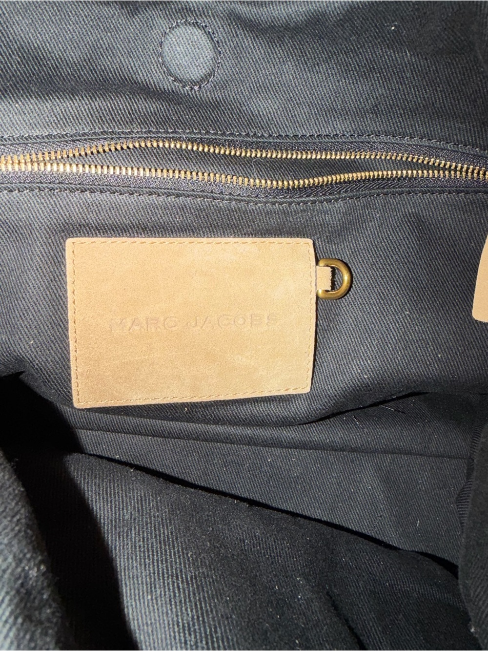 Marc Jacobs Denim Sack Bag with Tan Suede Accents - Picture 6 of 13
